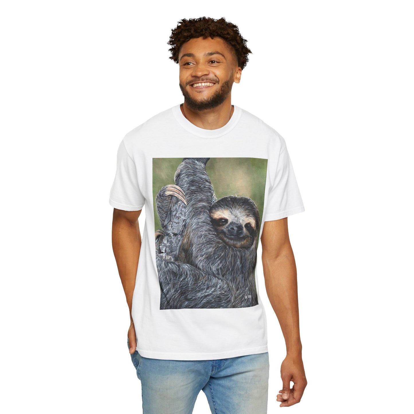 Unisex Garment-Dyed Sloth T-shirt