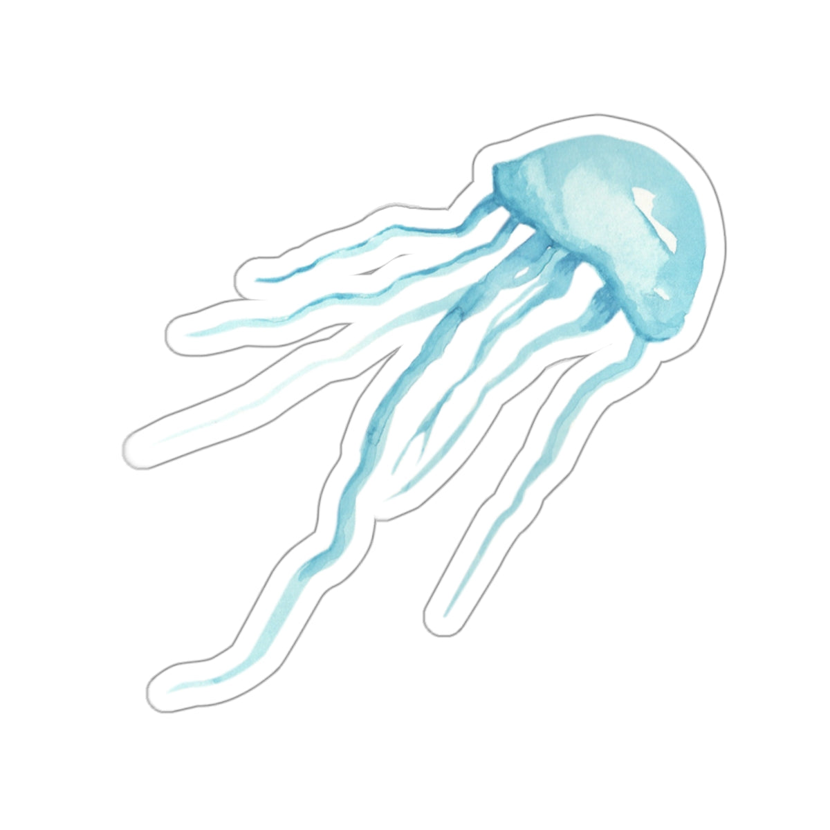 Watercolor Jellyfish Kiss-Cut Stickers