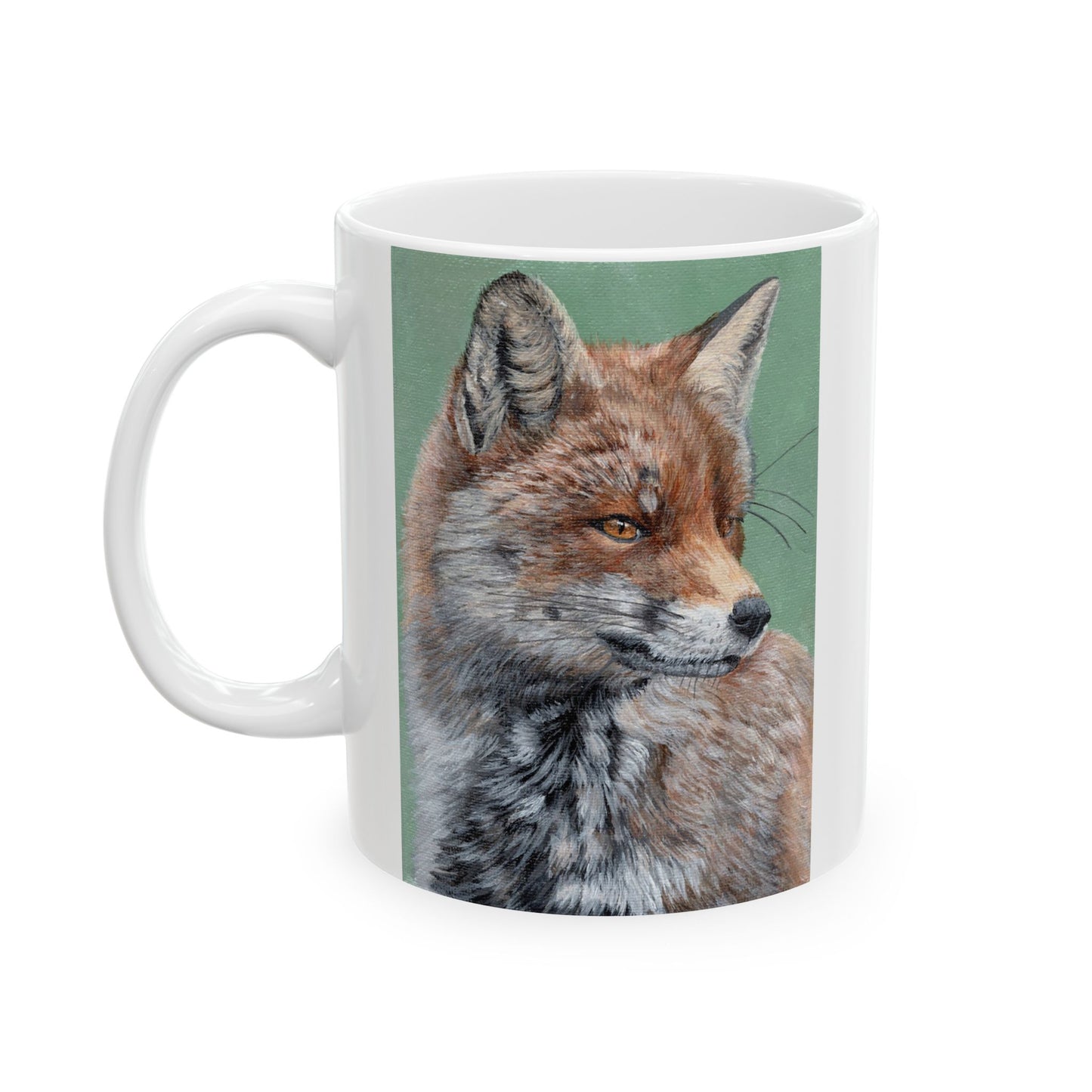 Fox Portrait Ceramic Mug — Woodland Animal Coffee Cup (11oz & 15oz)