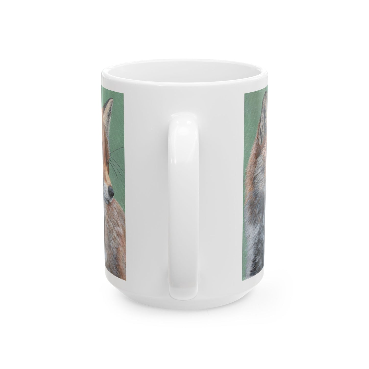 Fox Portrait Ceramic Mug — Woodland Animal Coffee Cup (11oz & 15oz)