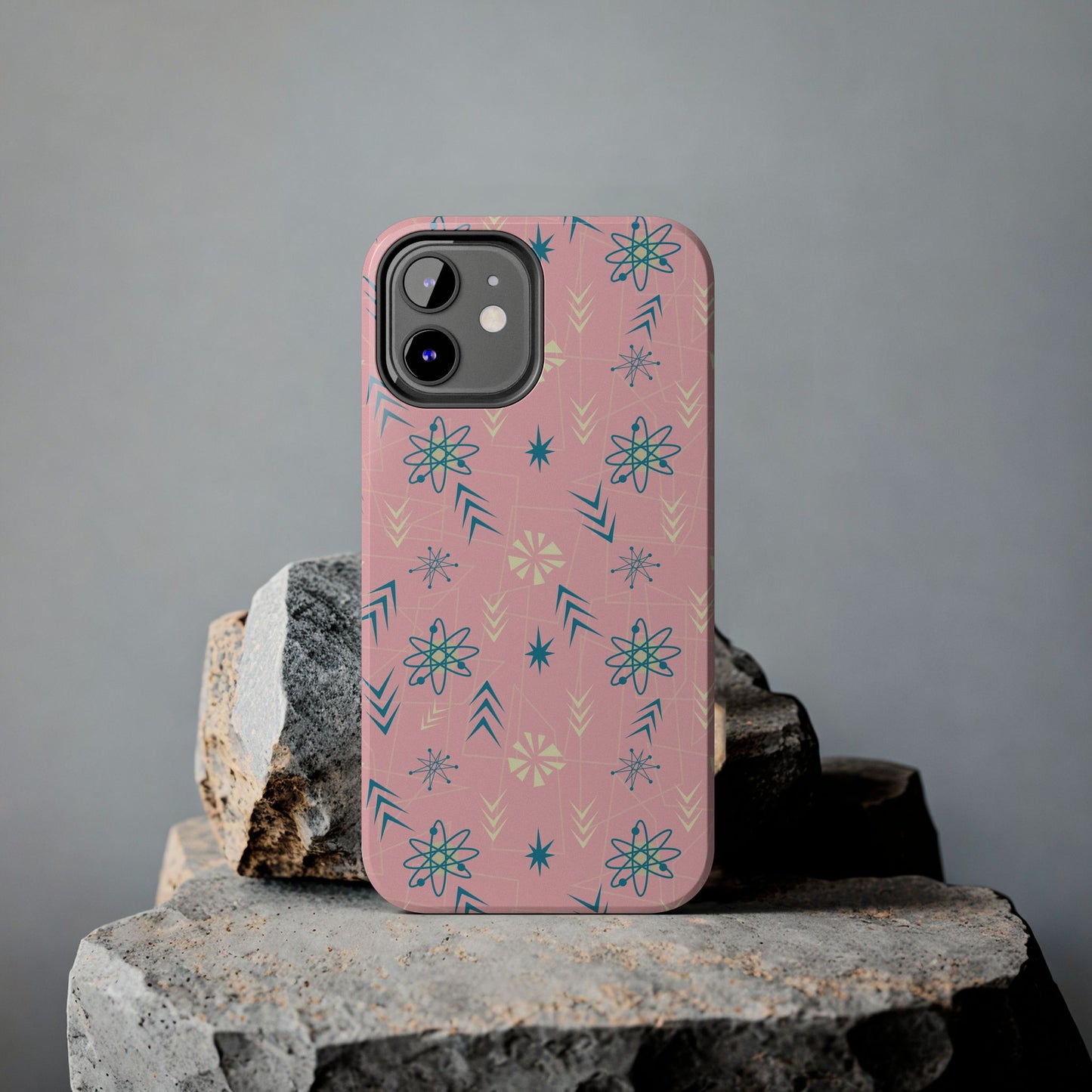 1950s Atomic Age Retro Tough iPhone Case in Pink