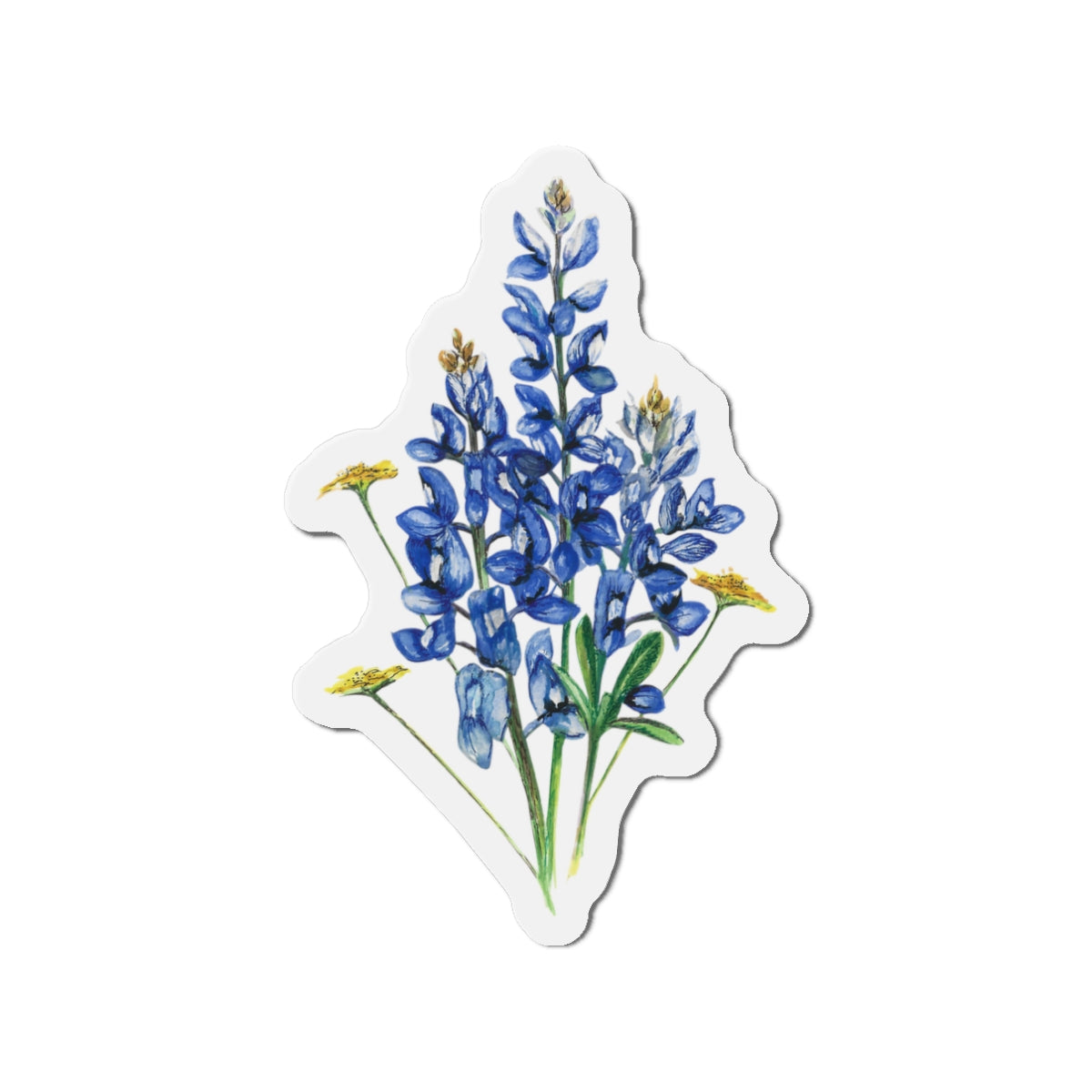 Bluebonnet and Wildflowers Die-Cut Magnets