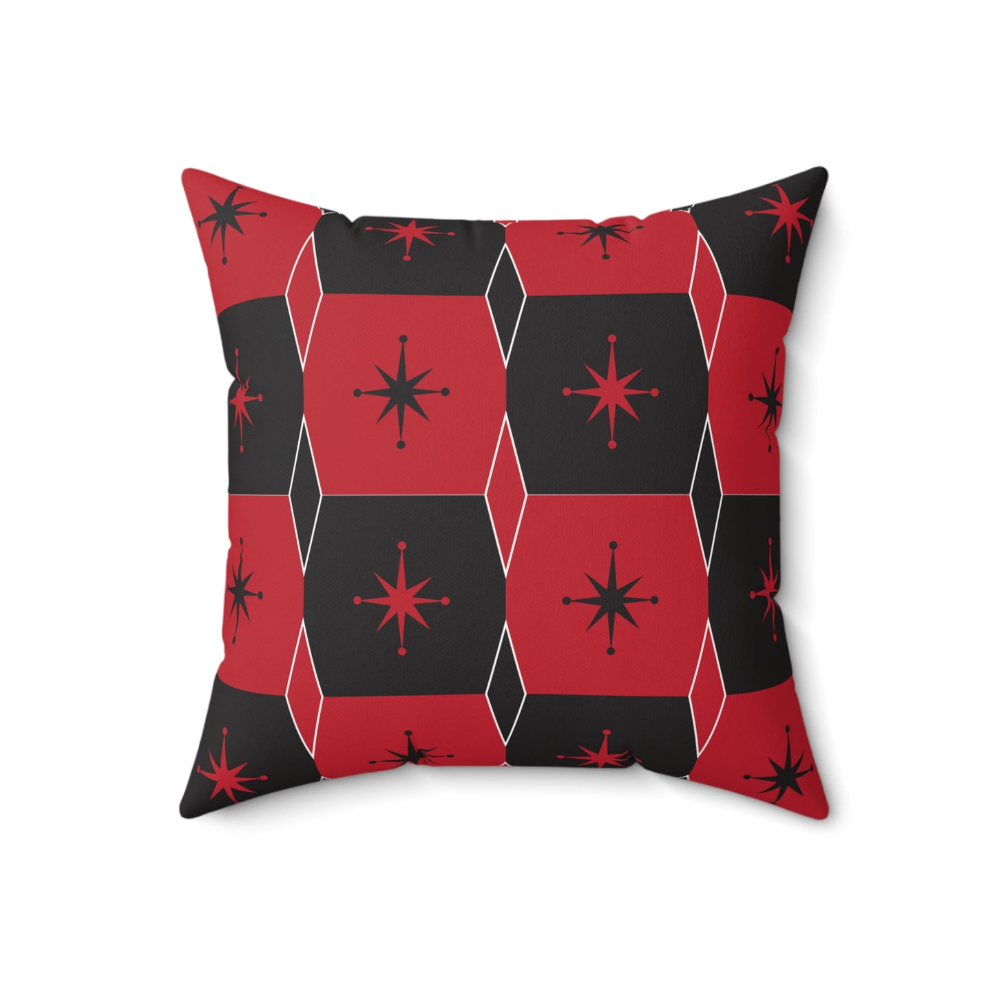 Mid-Century Star Geometric Throw Pillow