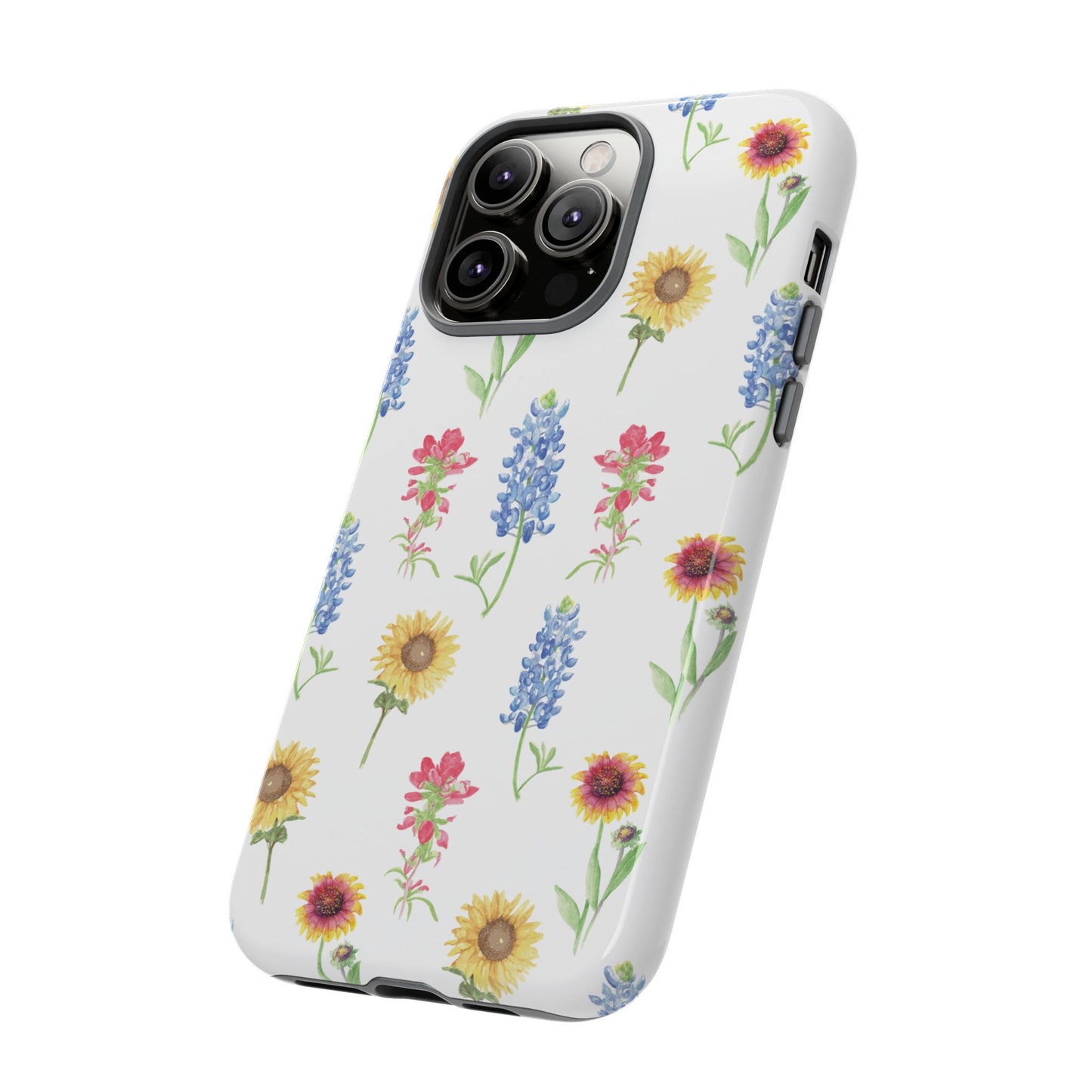 Texas Wildflower Pattern Tough Phone Cases