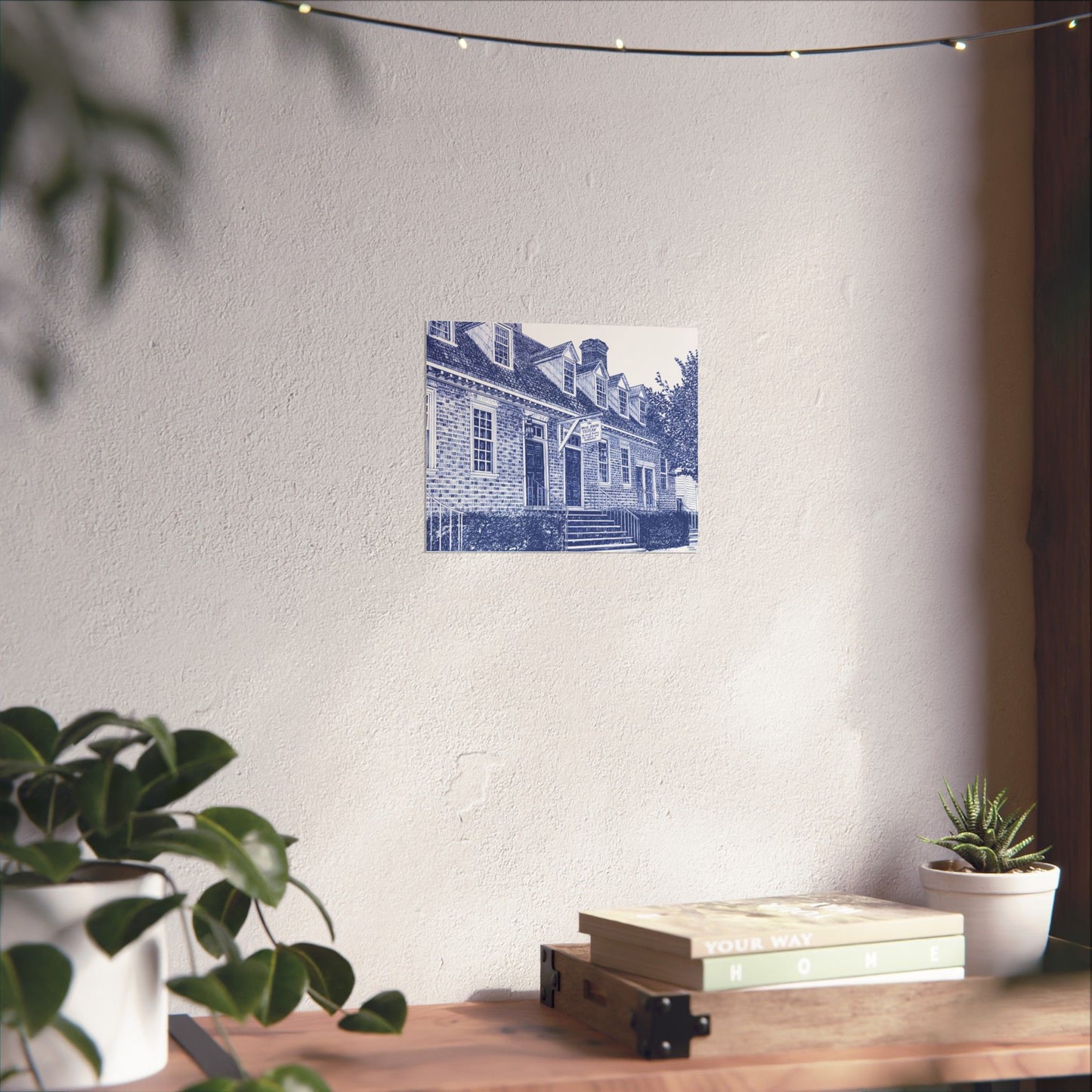 Colonial Williamsburg's Brick House Tavern in Blue Matte Horizontal Poster
