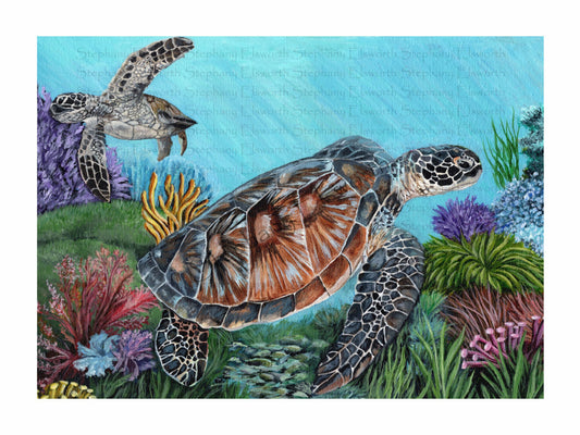 Sea Turtles Giclee Fine Art Print