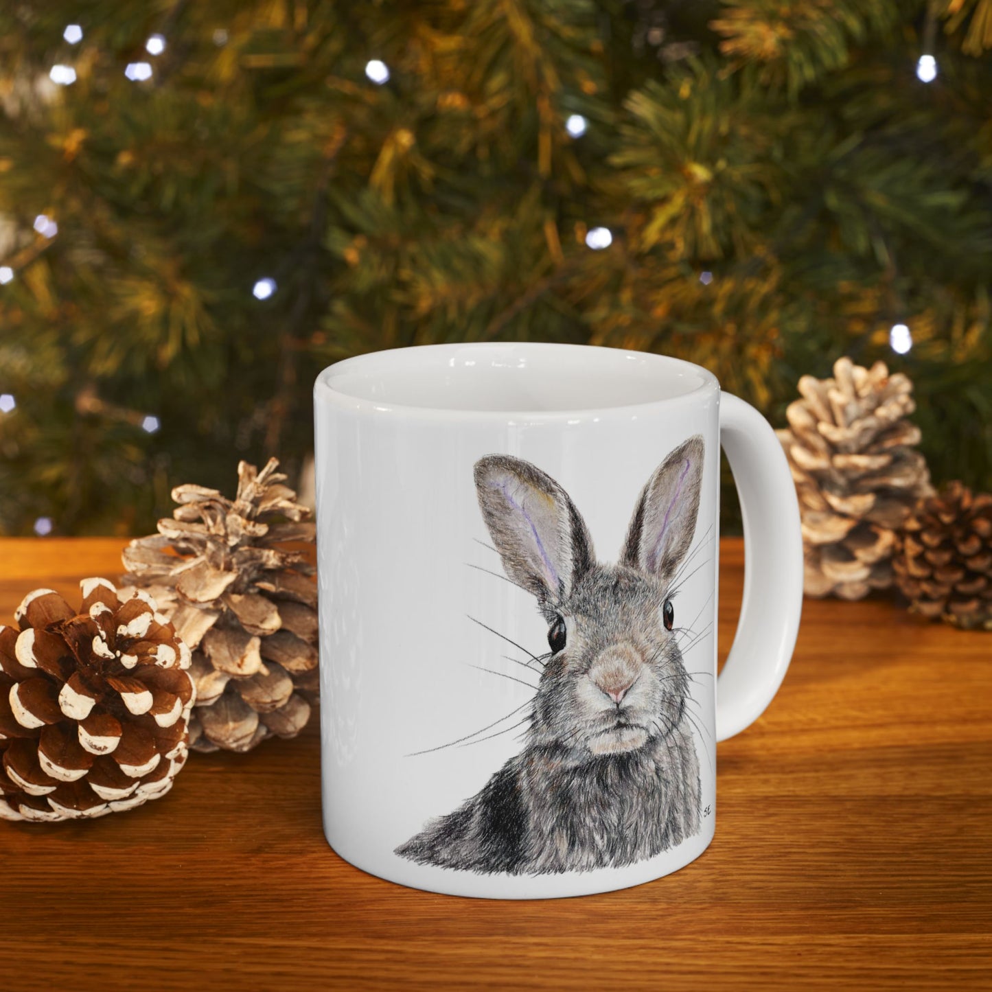 Rabbit Ceramic Mug, (11oz, 15oz)