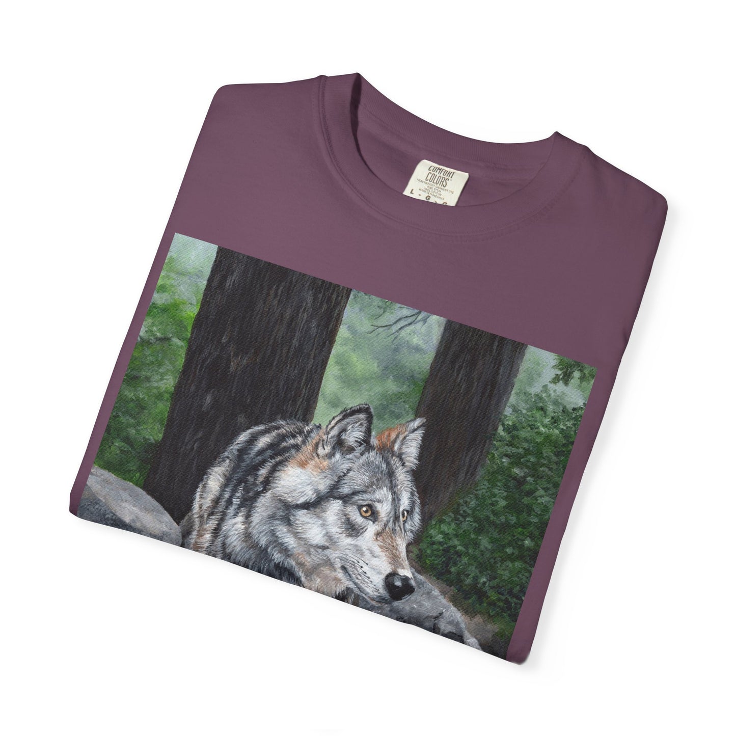 Wolf Portrait T‑Shirt — Realistic Forest Wolf Graphic Tee