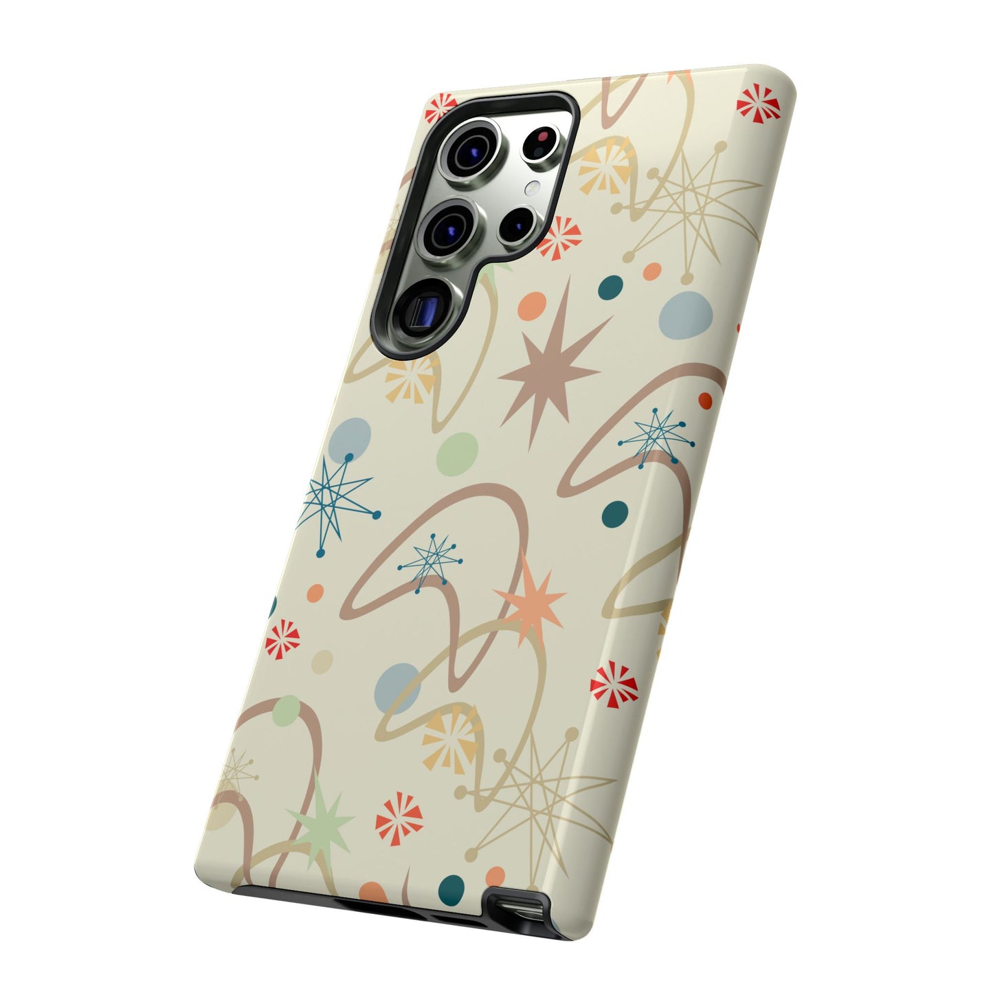 1950s Atomic Retro in Beige Tough Phone Cases