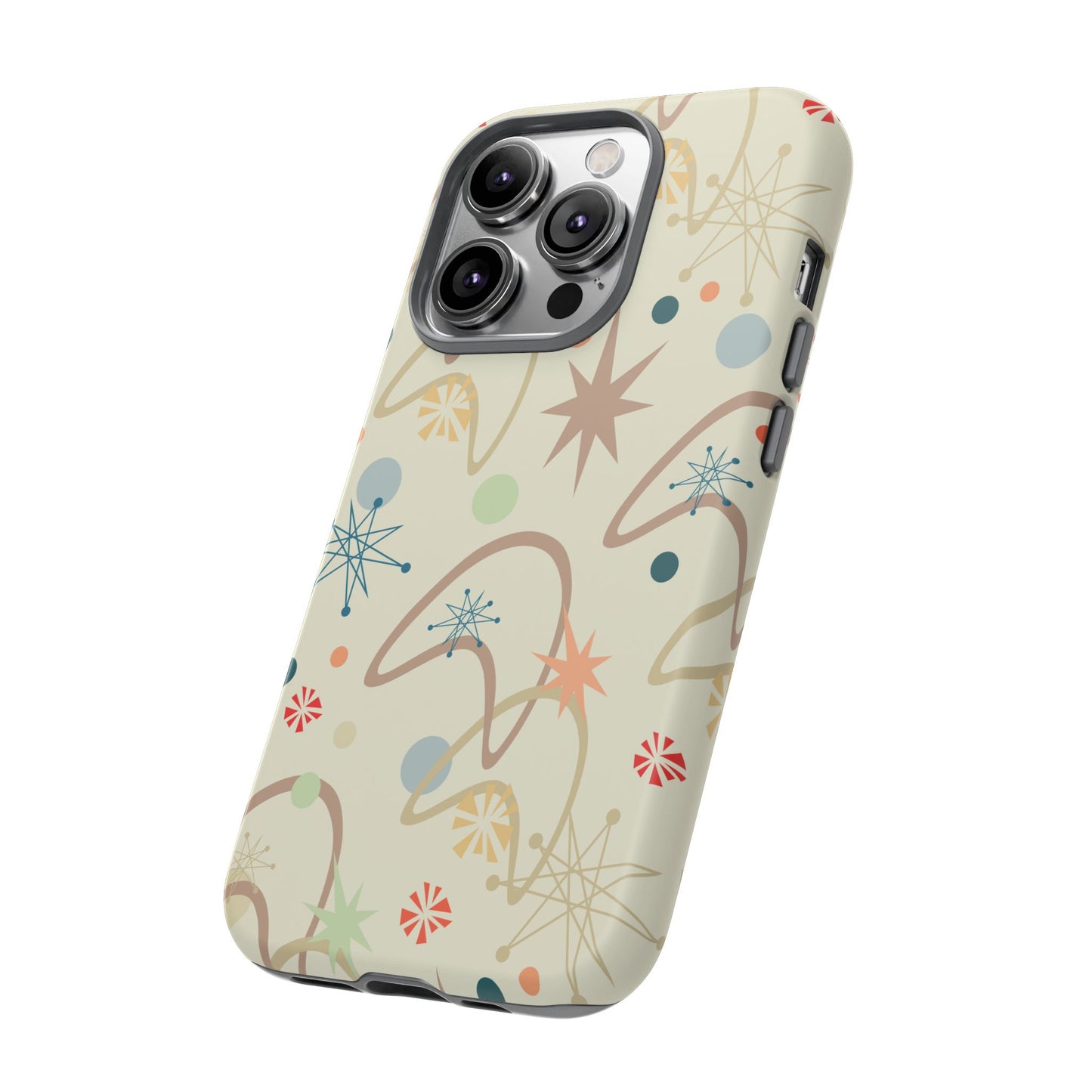 1950s Atomic Retro in Beige Tough Phone Cases