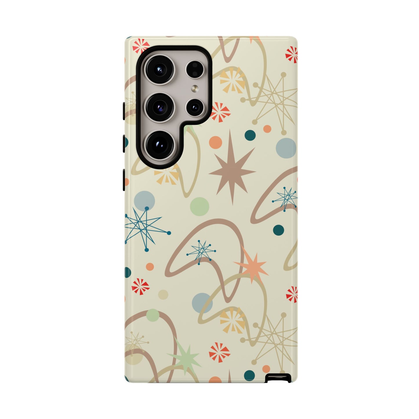 1950s Atomic Retro in Beige Tough Phone Cases