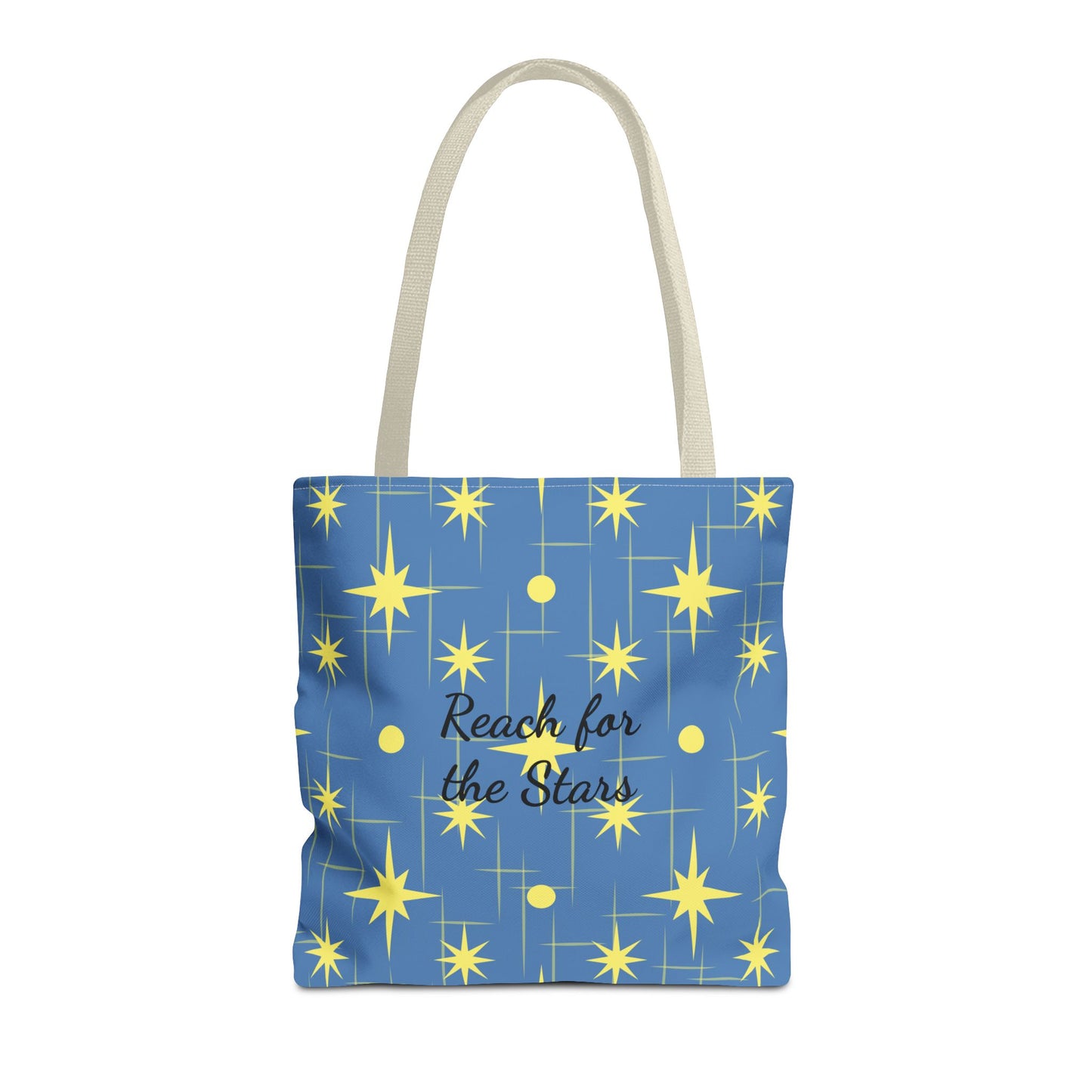 Reach for the Stars Tote Bag — Inspirational Star Pattern All-Over Print