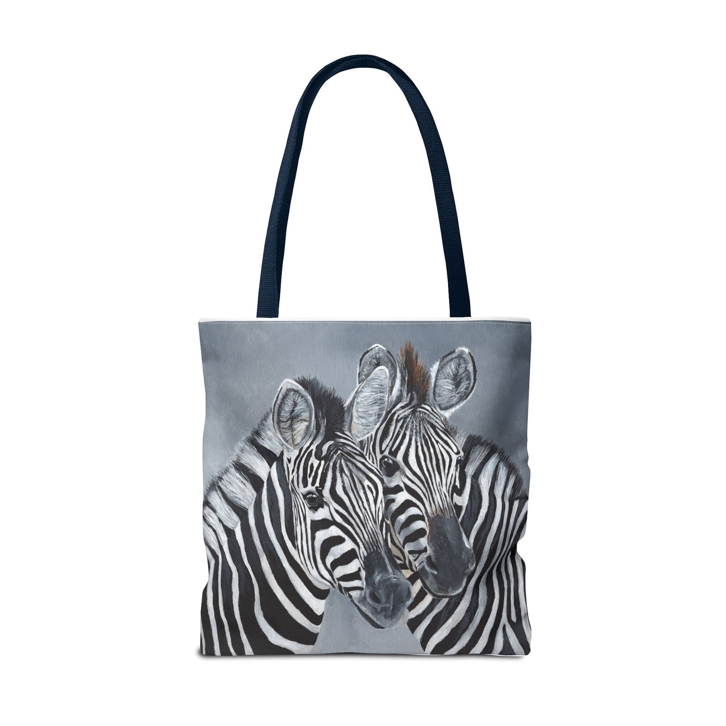 Zebra Pair Tote Bag — Artistic Black & White Animal Print Tote for Everyday Use