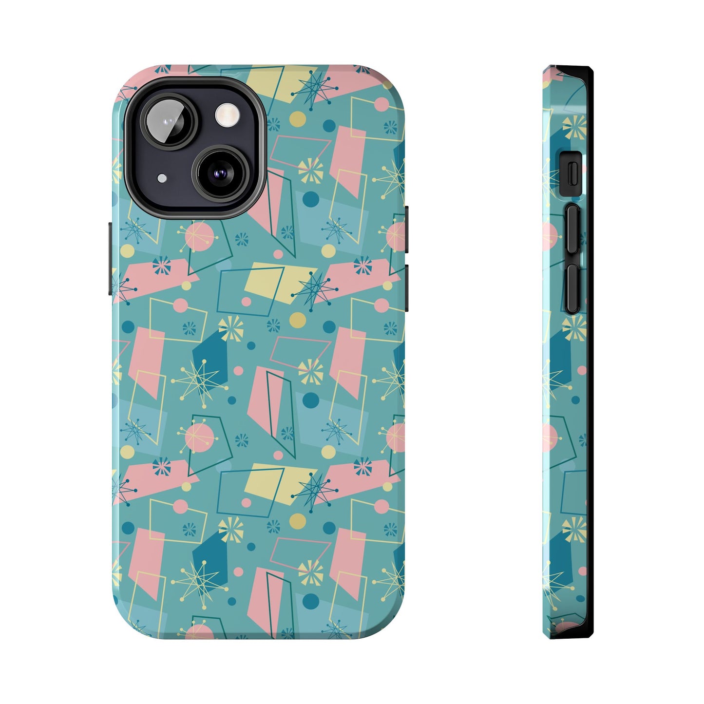 1950s Atomic Retro in Teal Tough iPhone Case