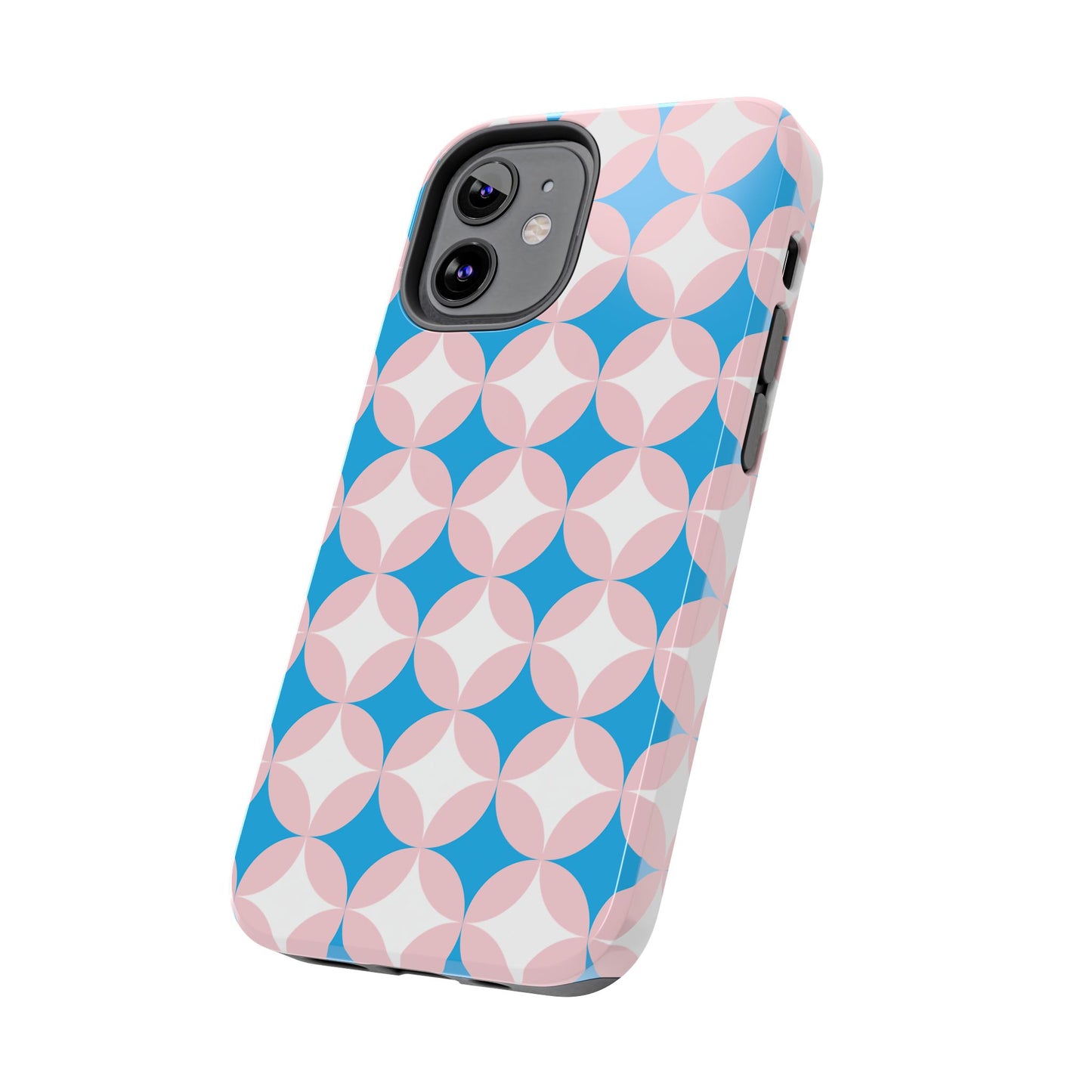 1950s Vintage Circle and Diamond Pattern Tough iPhone Cases