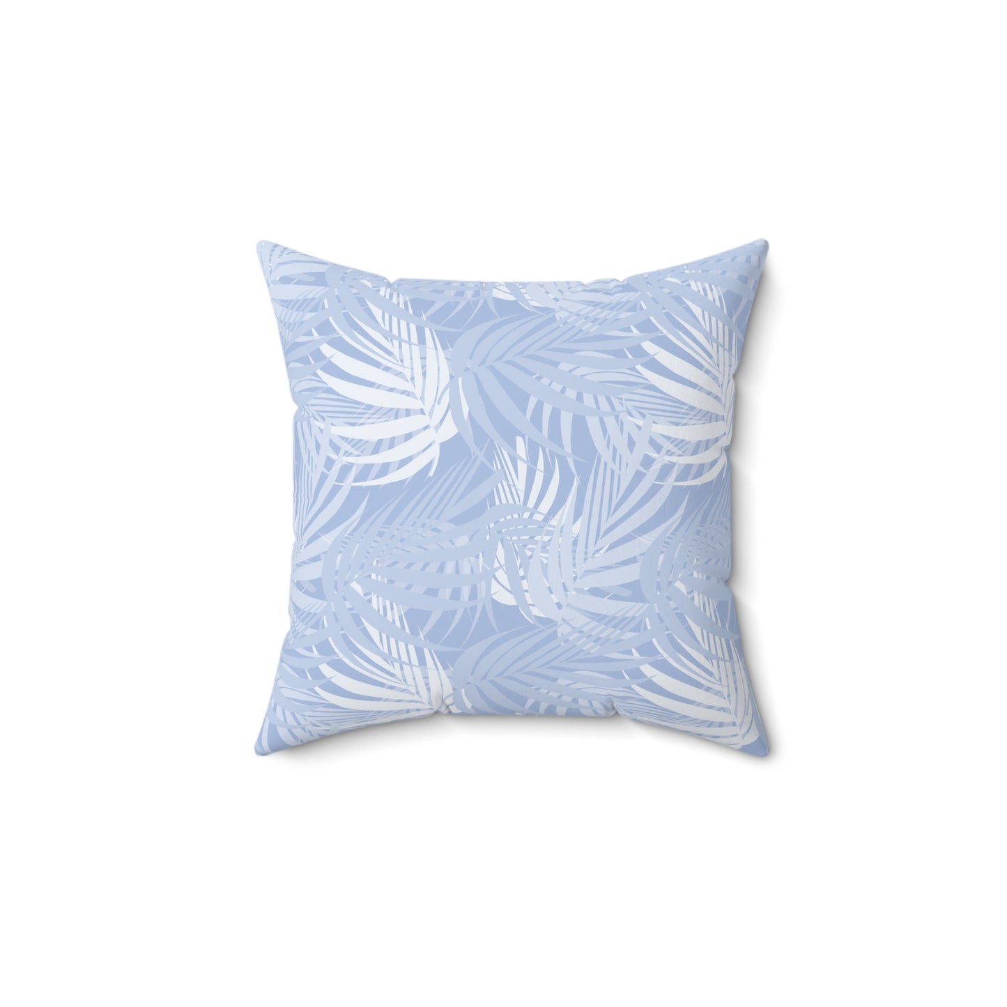 Periwinkle Palm Leaves Pillow