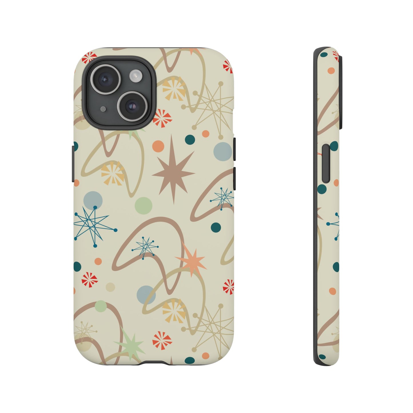 1950s Atomic Retro in Beige Tough Phone Cases