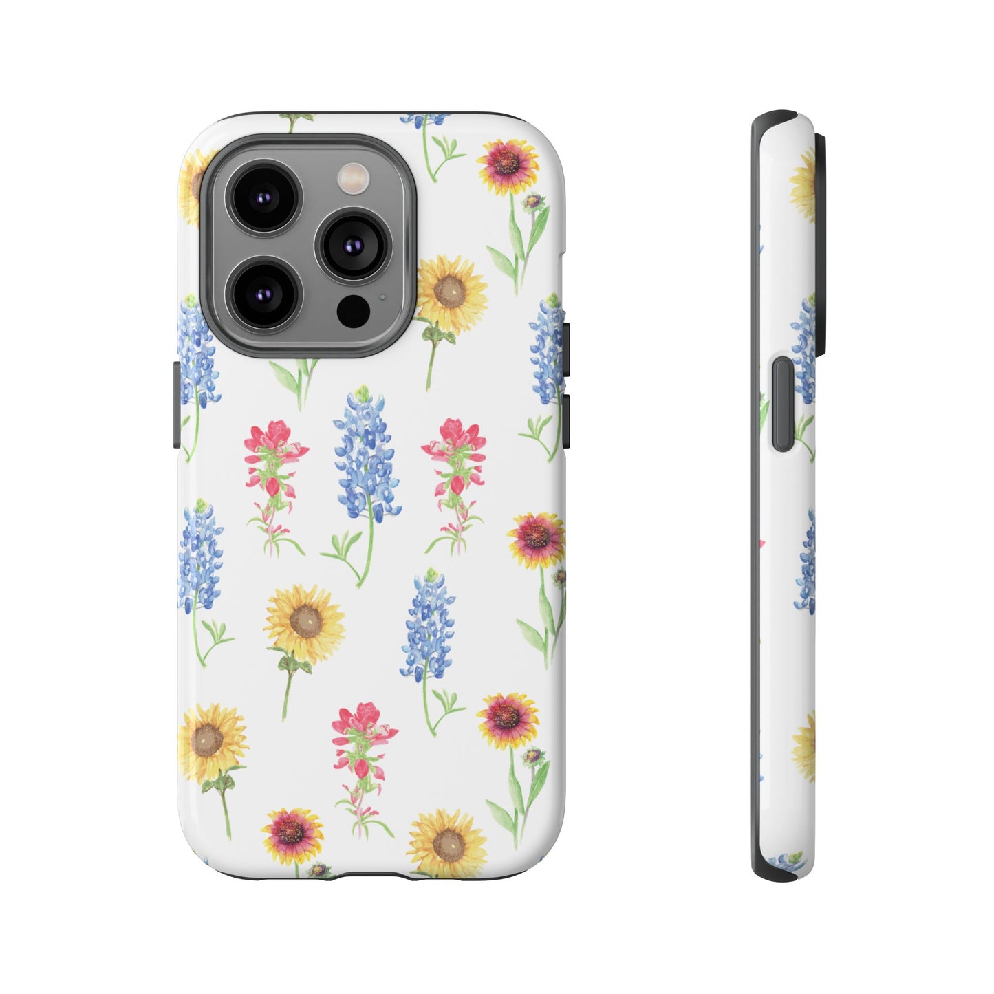 Texas Wildflower Pattern Tough Phone Cases