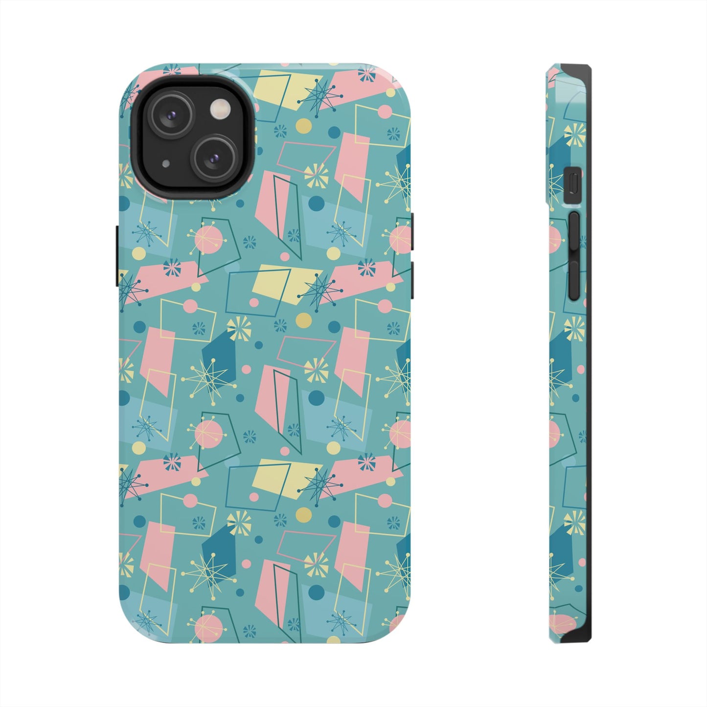 1950s Atomic Retro in Teal Tough iPhone Case