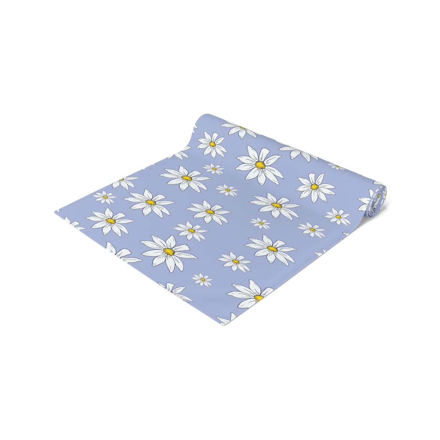 Daisy Pattern Table Runner — Lavender Floral Dining Decor