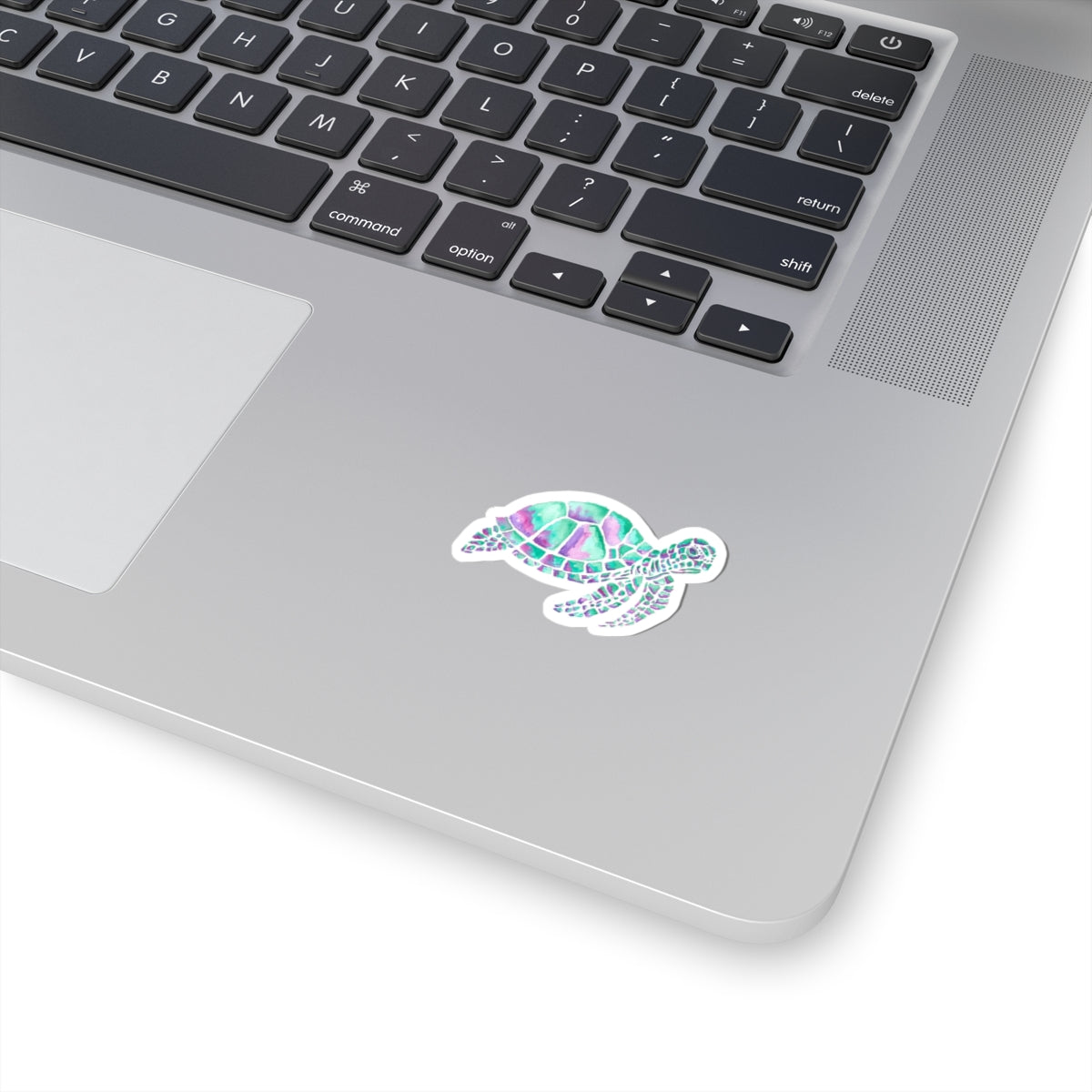 Sea Turtle in Teal and Purple Kiss-Cut Stickers