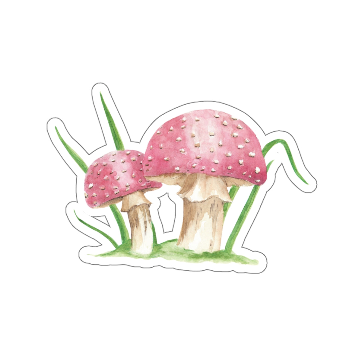 Watercolor Mushroom Kiss-Cut Stickers