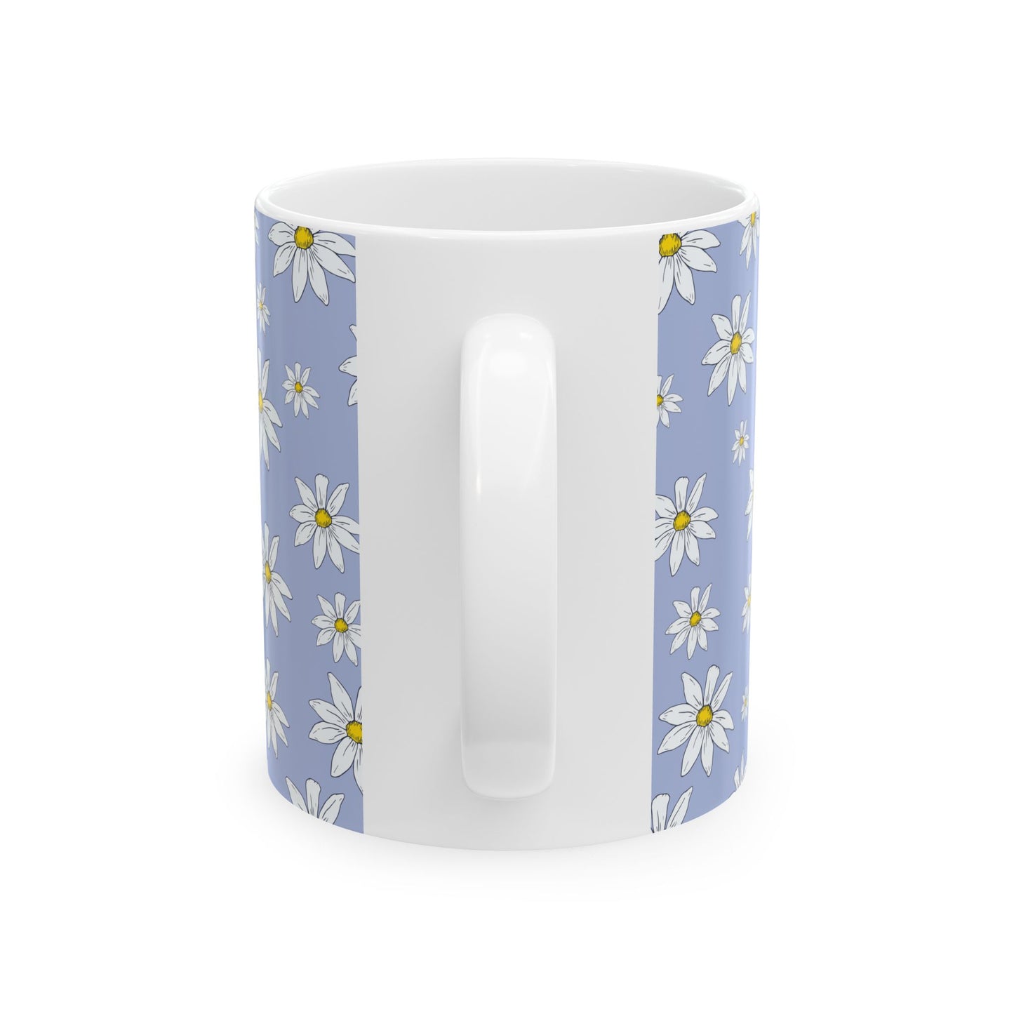 Daisy Pattern Ceramic Mug – Personalized Floral Coffee Cup (11oz & 15oz)