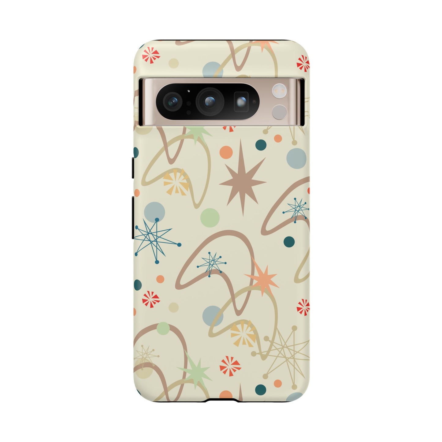 1950s Atomic Retro in Beige Tough Phone Cases