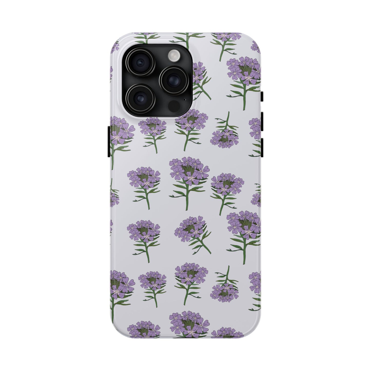 Purple Wildflower Pattern Tough iPhone Cases