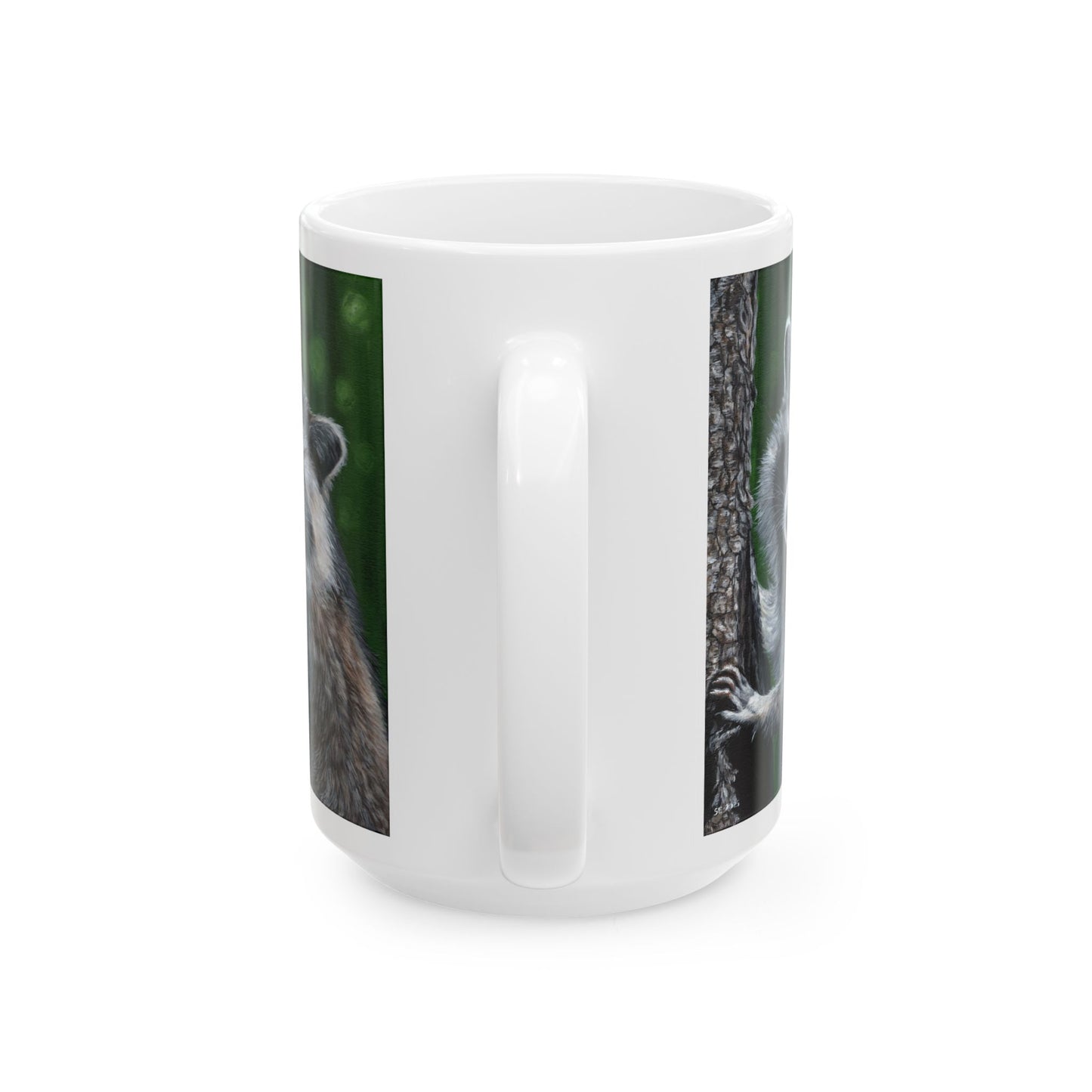 Raccoon Forest Mug – Cute Wildlife Ceramic Coffee Cup (11oz & 15oz)