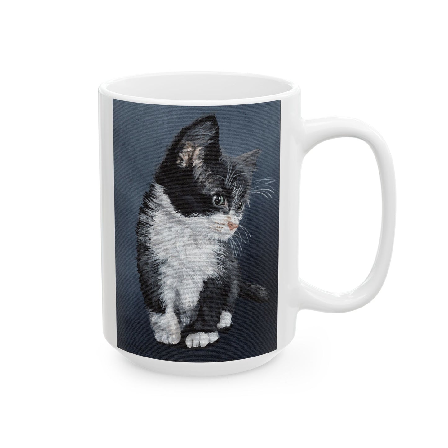 Ceramic Mug - Tuxedo Kitten Coffee Mug (11oz/15oz)