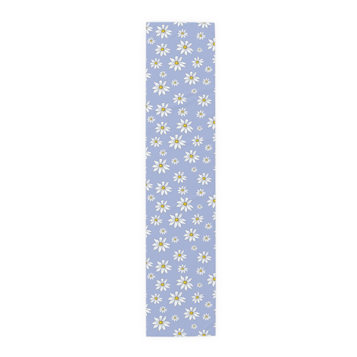 Daisy Pattern Table Runner — Lavender Floral Dining Decor
