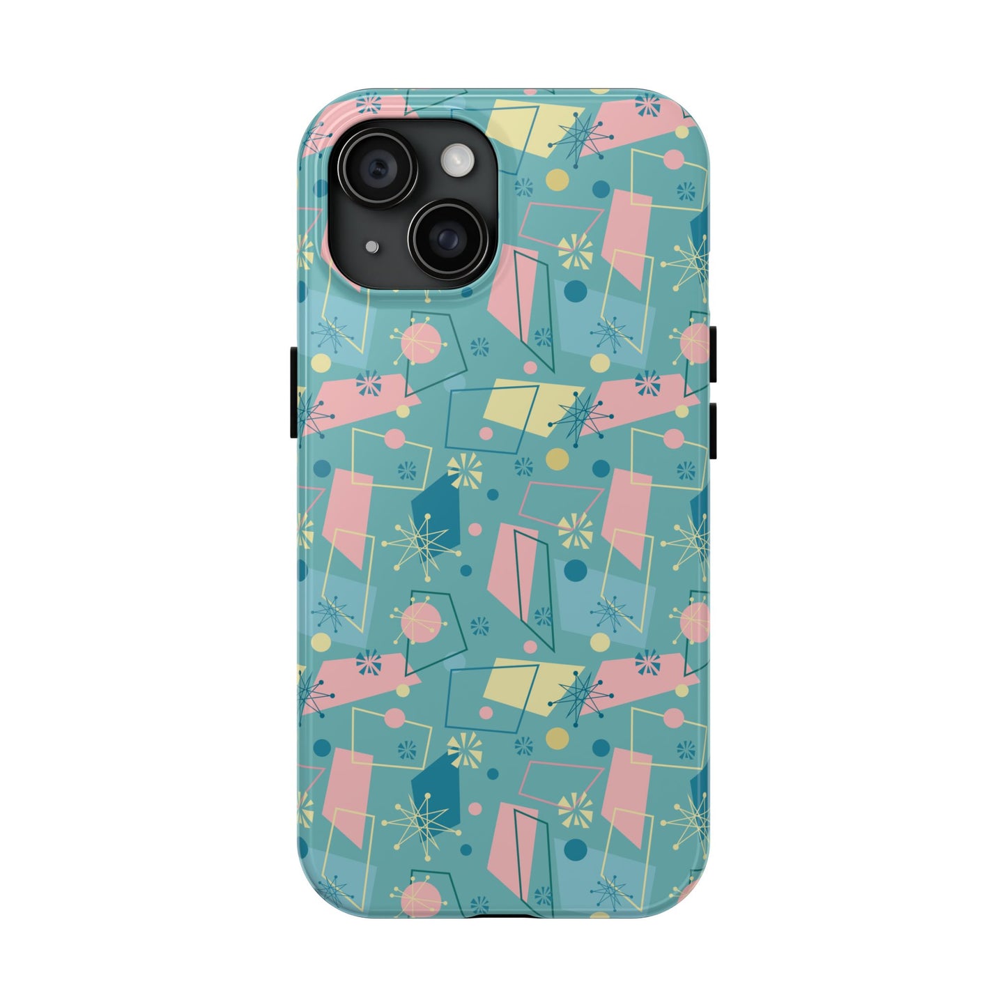 1950s Atomic Retro in Teal Tough iPhone Case