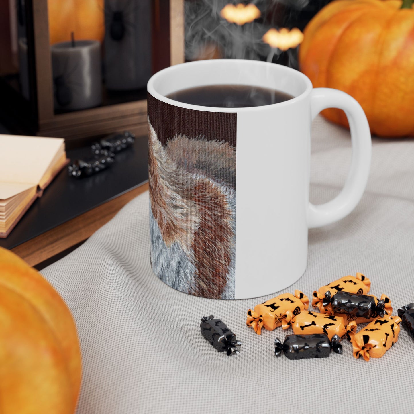 Fox Portrait Ceramic Mug — Rustic Woodland Coffee Cup (11oz & 15oz)