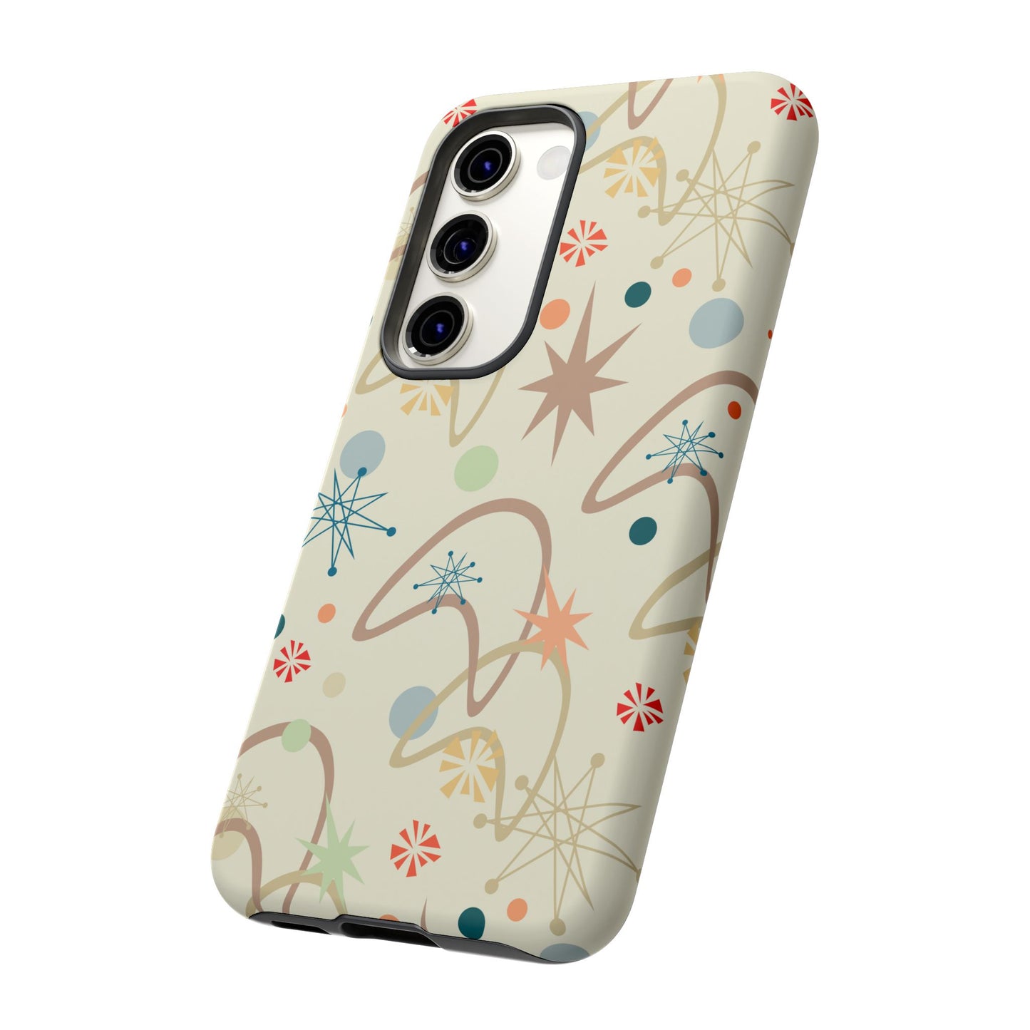 1950s Atomic Retro in Beige Tough Phone Cases