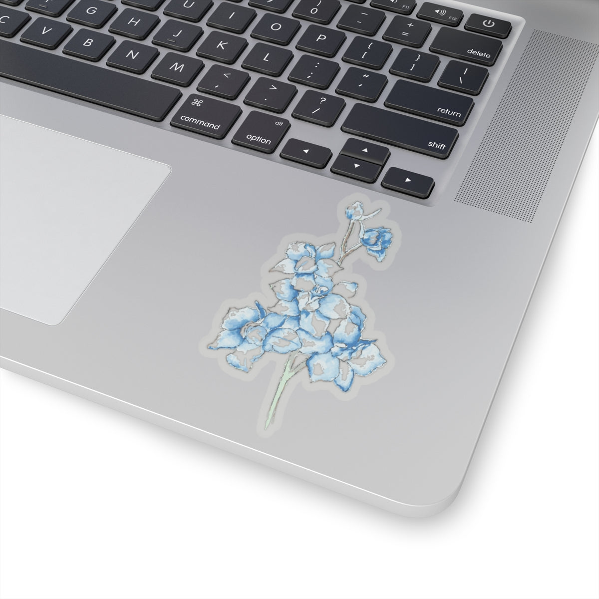 Watercolor Larkspur Kiss-Cut Stickers