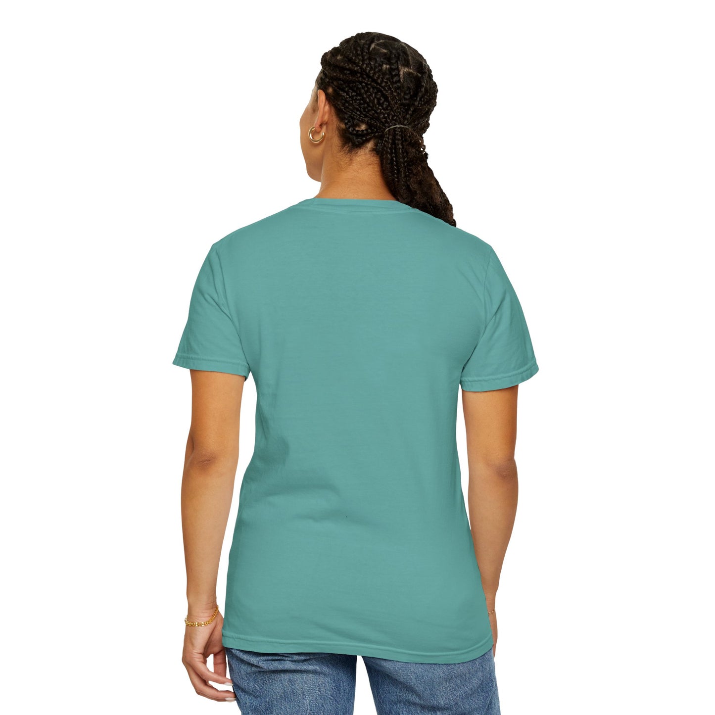 Sea Turtle in Teal and Purple Unisex Garment-Dyed T-shirt