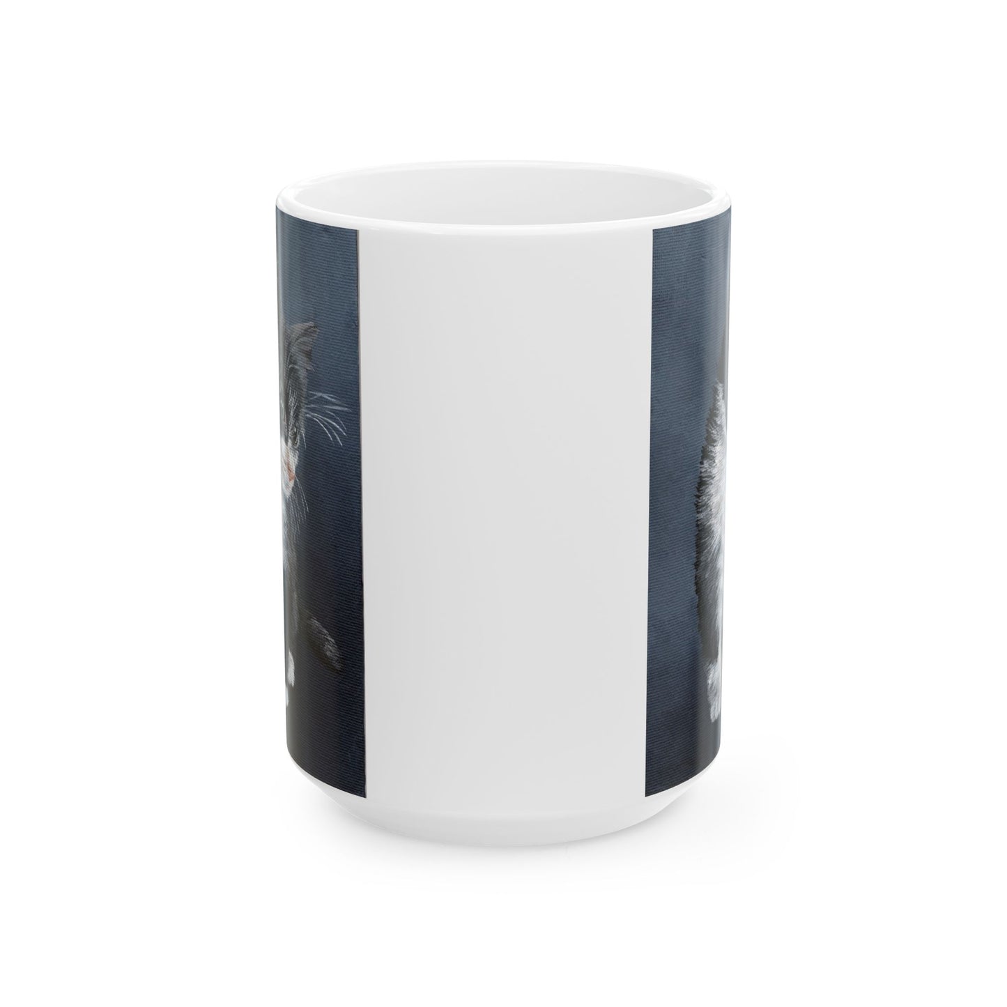 Ceramic Mug - Tuxedo Kitten Coffee Mug (11oz/15oz)