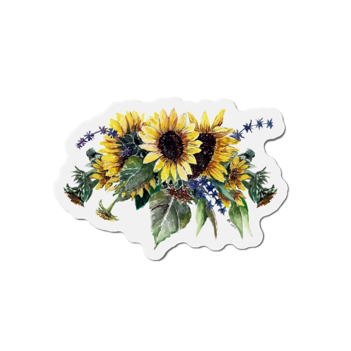 Sunflower Bouquet Die-Cut Magnets