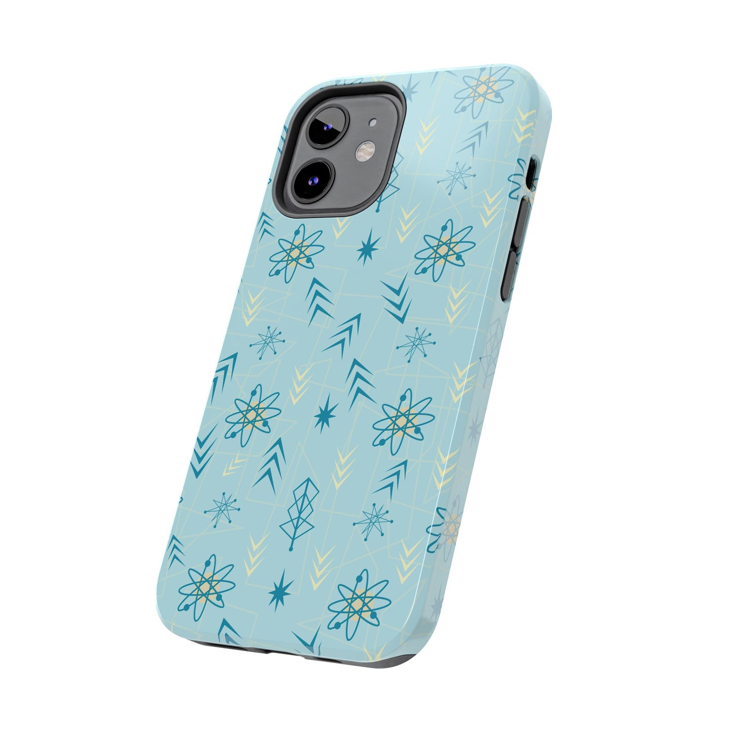 1950s Atomic Age Retro in Light Blue Tough iPhone Case