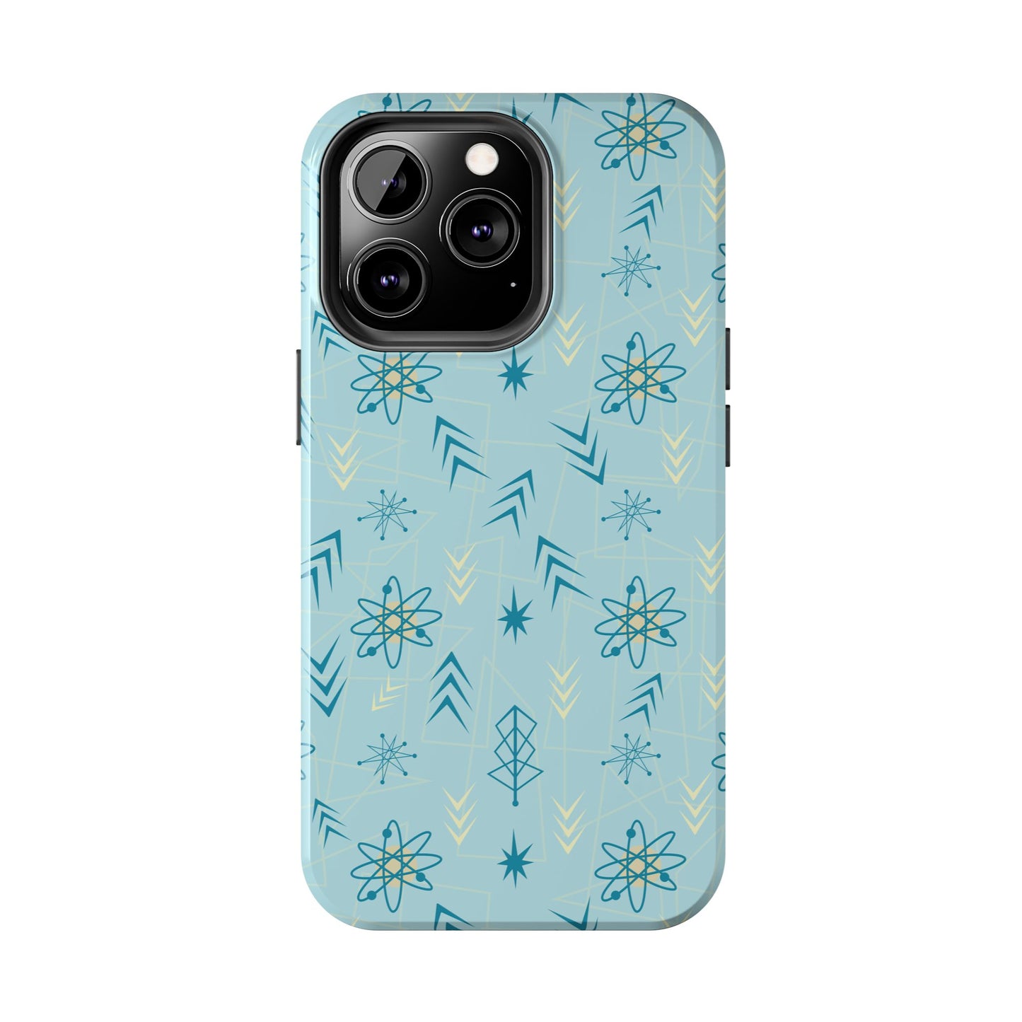 1950s Atomic Age Retro in Light Blue Tough iPhone Case