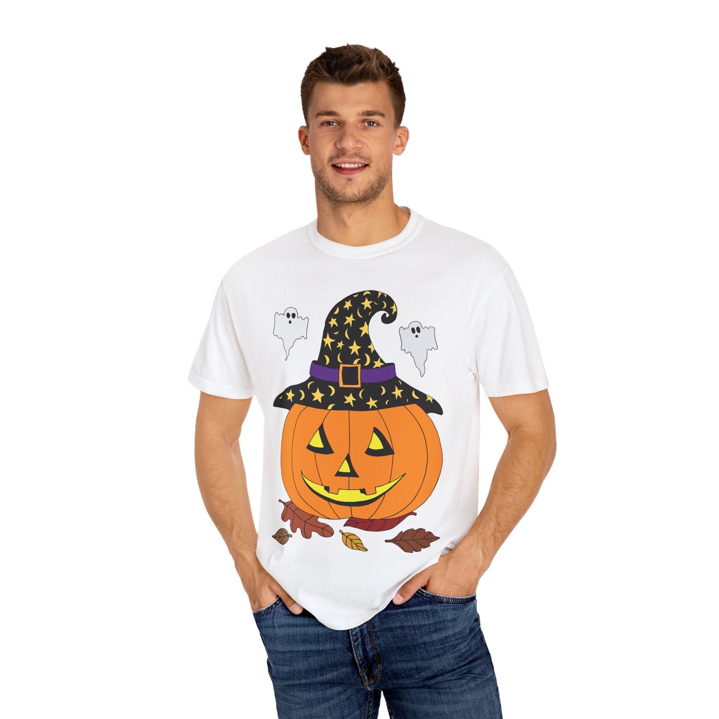 Halloween Jack O'Lantern Unisex Garment-Dyed T-shirt