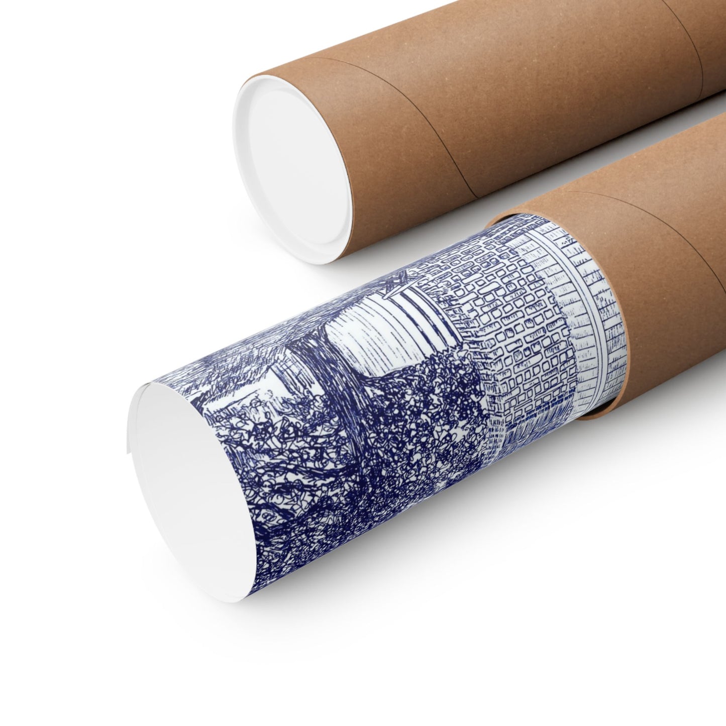 Colonial Williamsurg's William Pitt Shop in Blue Poster — Matte Horizontal Architectural Print