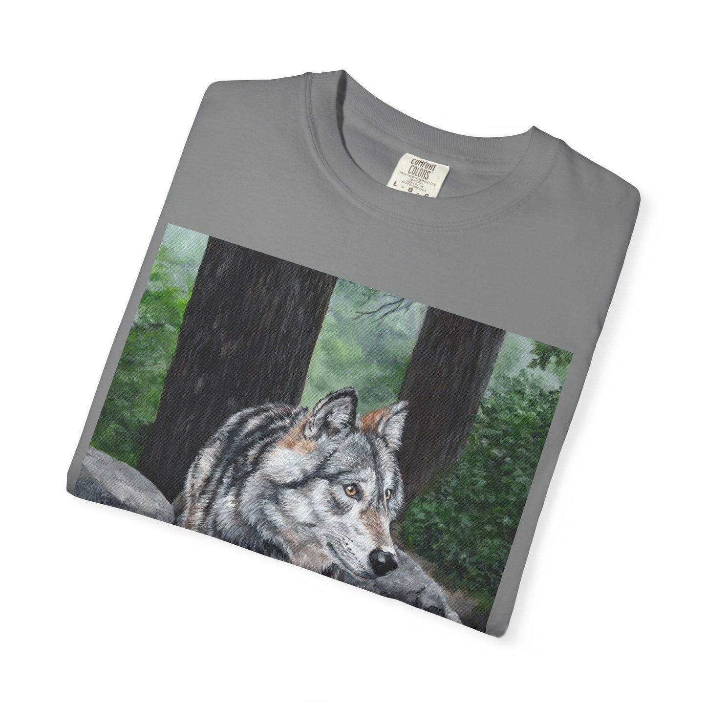 Wolf Portrait T‑Shirt — Realistic Forest Wolf Graphic Tee