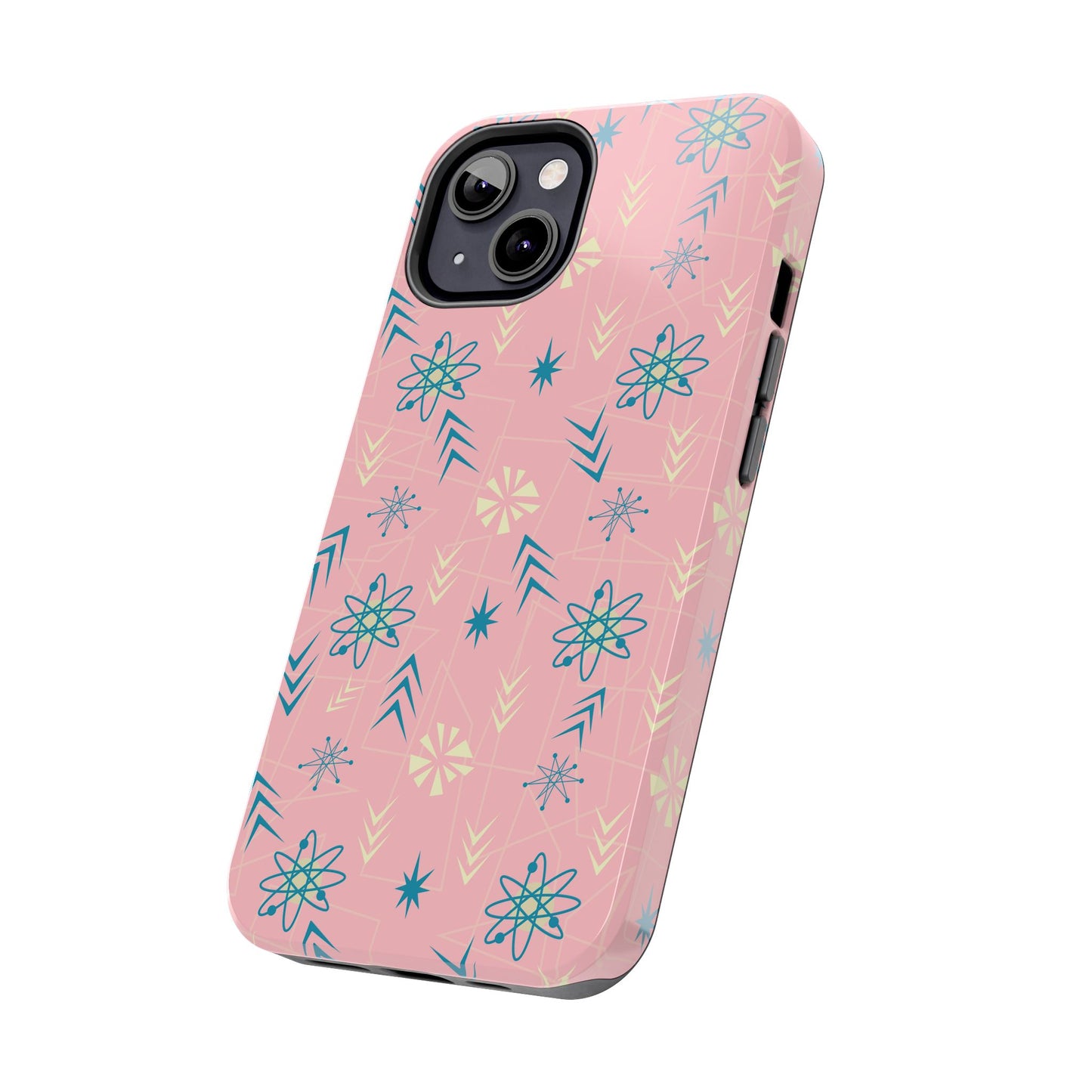 1950s Atomic Age Retro Tough iPhone Case in Pink