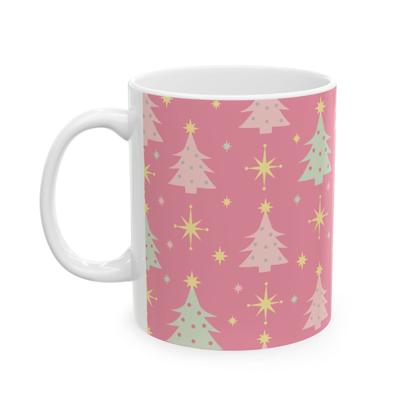 1950's Retro Christmas Ceramic Mug, (11oz, 15oz)