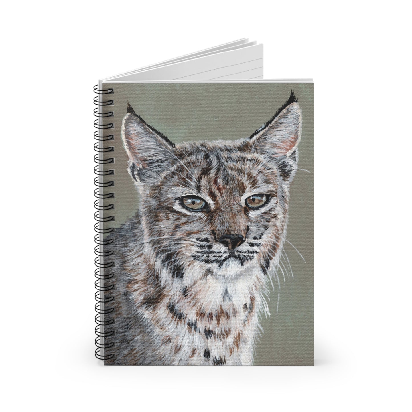 Lynx Portrait Spiral Notebook — Ruled Journal for Wildlife Lovers