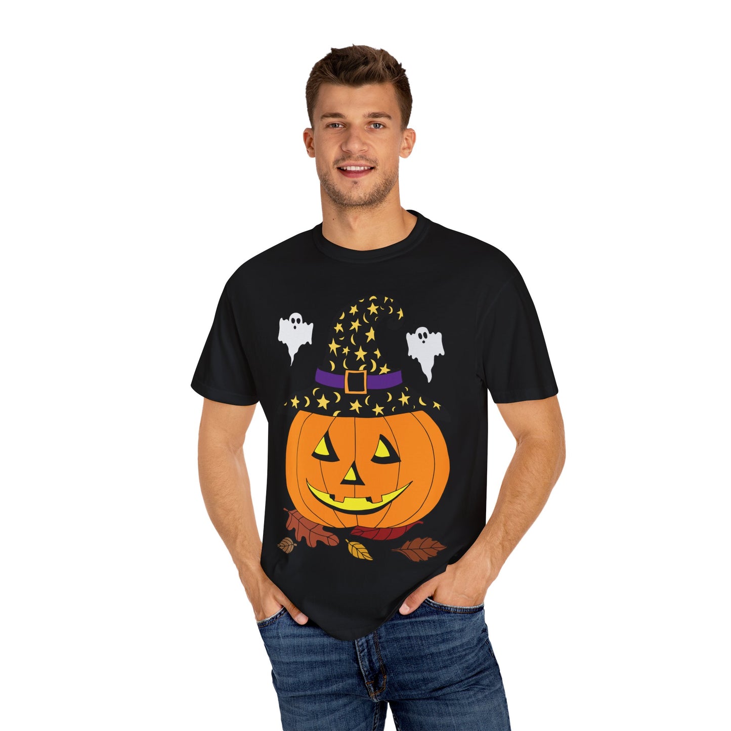 Halloween Jack O'Lantern Unisex Garment-Dyed T-shirt