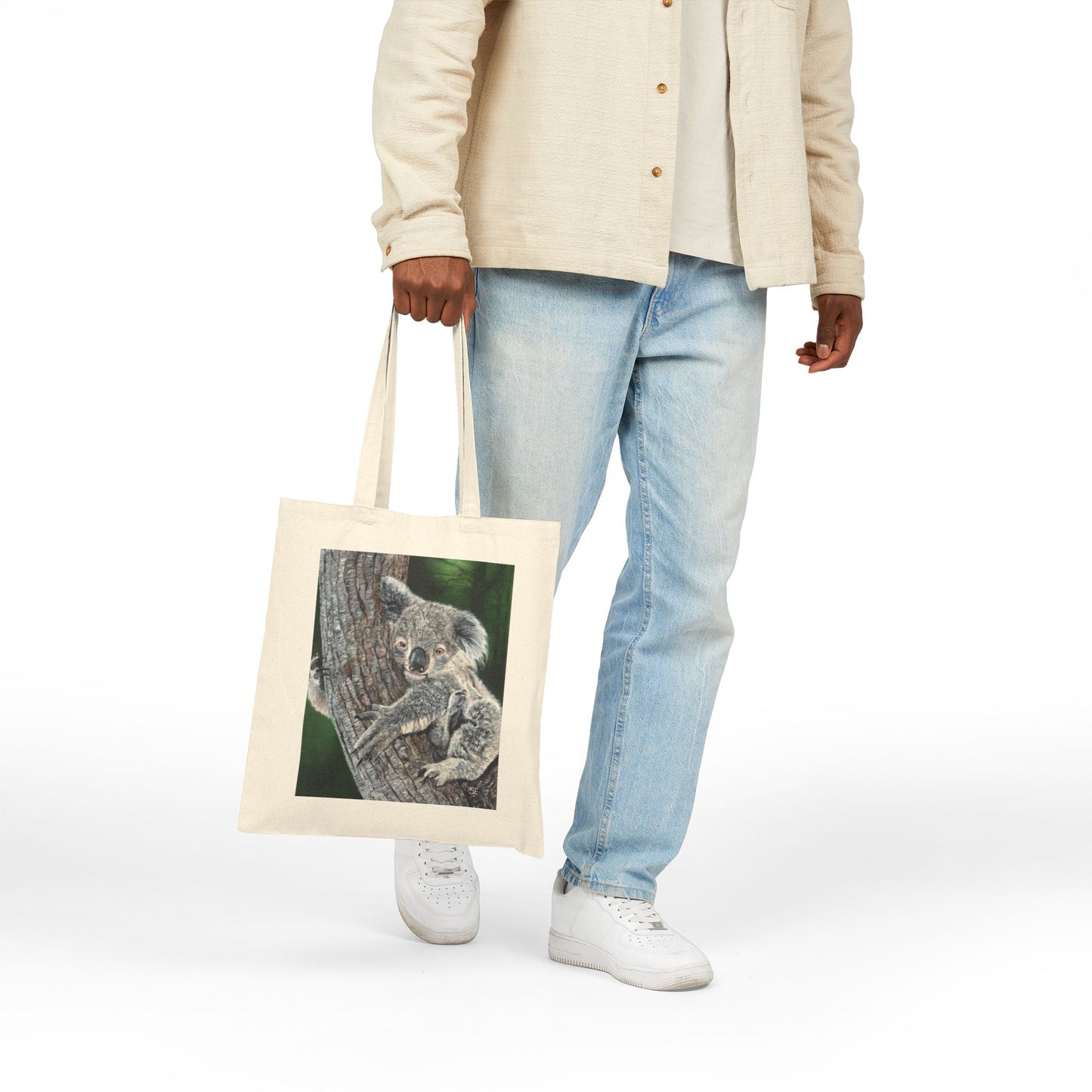 Koala Canvas Tote Bag – Cute Wildlife Print Eco-Friendly Shopper