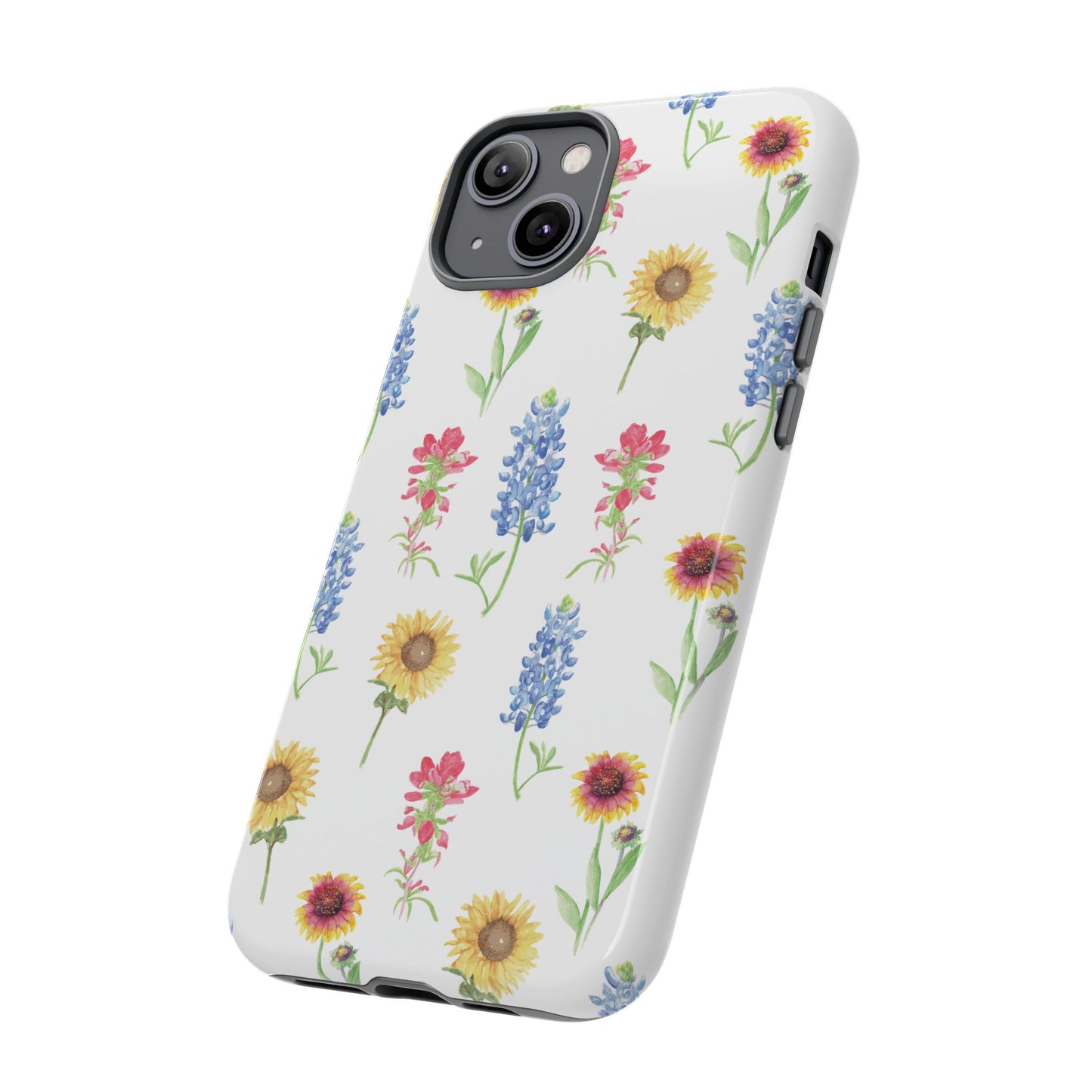 Texas Wildflower Pattern Tough Phone Cases